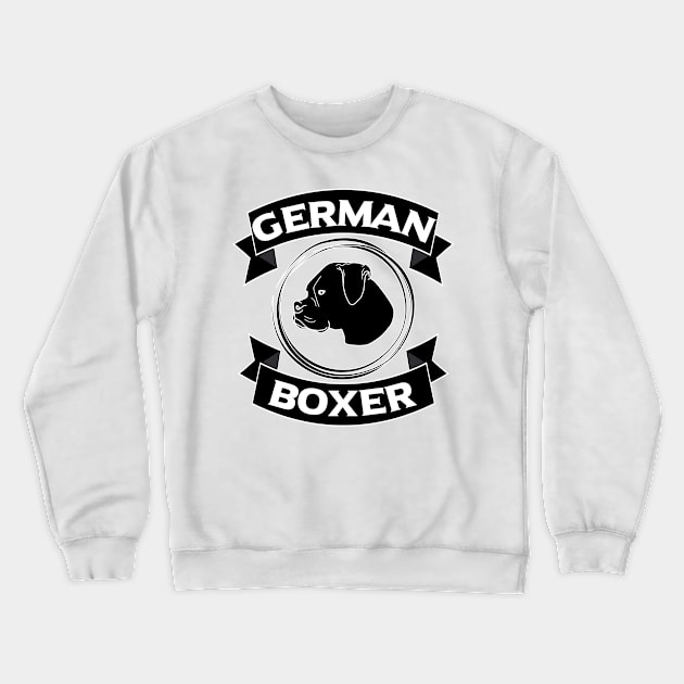 German Boxer Dog Head dog owners dog lovers Crewneck Sweatshirt by Monstershirts